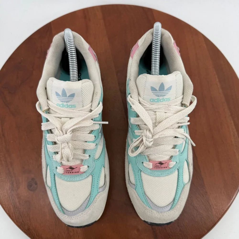 Adidas Torsion Yung-1 Mens‎ 6 Off White Mint Pink GZ9802 Retro Chunky Sneakers